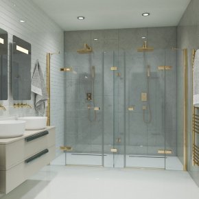 TREND RECTAN GK-886PT золотой металлик стекло выбеленное