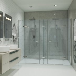 TREND RECTAN GK-886PT хром блестящий стекло выбеленное