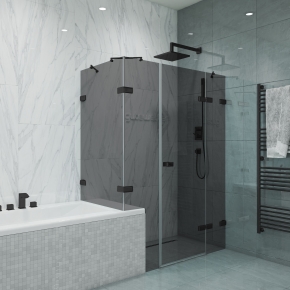 TREND RECTAN GK-864BV черный матовый стекло графитовое