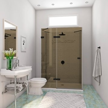 TREND RECTAN GK-864AP черный матовый стекло бронзовое