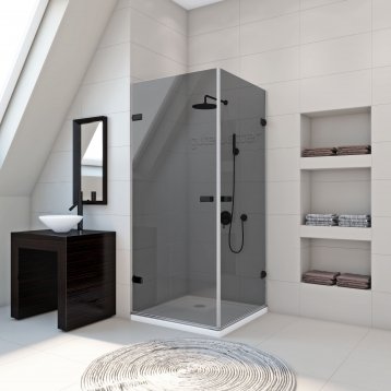 TREND SQUARE GK-862A черный матовый стекло графитовое