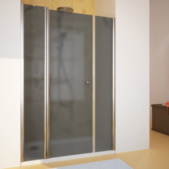 LUX DOOR GK-603 хром блестящий стекло графитовое матовое