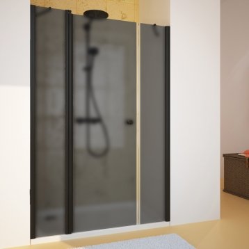 LUX DOOR GK-603 черный матовый стекло графитовое матовое