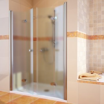 LUX DOOR GK-104A хром блестящий стекло матовое