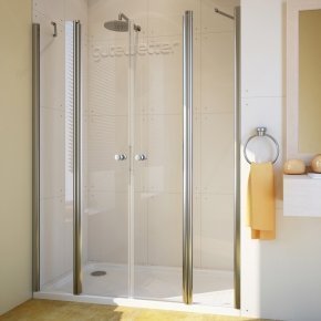 LUX DOOR GK-604 хром блестящий стекло бесцветное