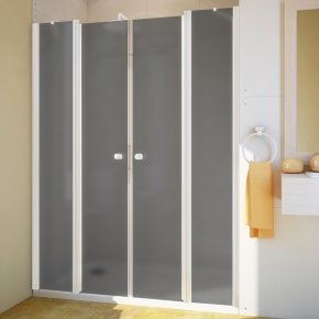 LUX DOOR GK-604 белый матовый стекло графитовое матовое