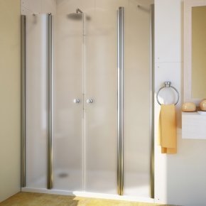 LUX DOOR GK-604 хром блестящий стекло матовое