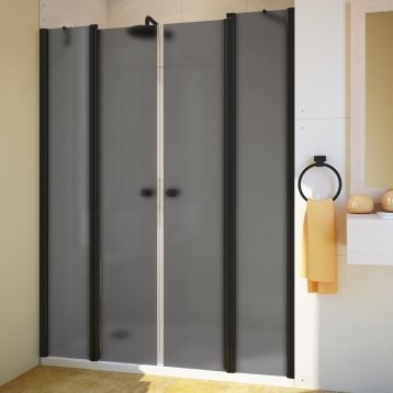 LUX DOOR GK-604 черный матовый стекло графитовое матовое