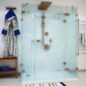 LUX RECTAN GK-005A бронзовый стекло матовое правое открывание двери