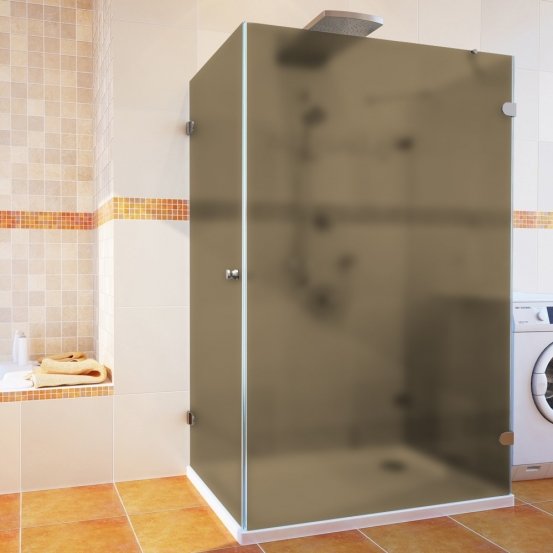 LUX RECTAN GK-003C хром блестящий стекло бронзовое матовое левое открывание двери