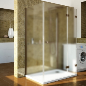 LUX RECTAN GK-104A бронзовый стекло матовое правое открывание двери