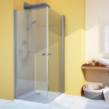 LUX SQUARE GK-602 хром матовый стекло выбеленное