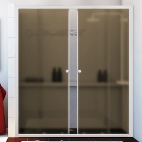 SHAPE DOOR GK-864 белый матовый стекло бронзовое матовое