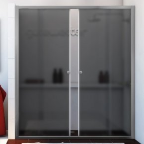 SHAPE DOOR GK-864 хром матовый стекло графитовое матовое