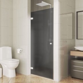 LUX DOOR GK-001-2511 белый матовый стекло графитовое матовое левое открывание двери