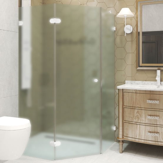 LUX FESTT GK-001-2522Z белый матовый стекло матовое левое открывание двери