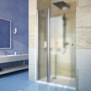 LUX DOOR GK-602A хром блестящий стекло матовое