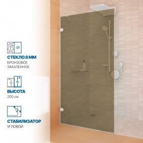 Инфографика 1 LUX DOOR GK-001N белый матовый стекло бронзовое толщина 8_0