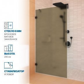 Инфографика 1 LUX DOOR GK-001N черный матовый стекло бронзовое матовое толщина 6_0