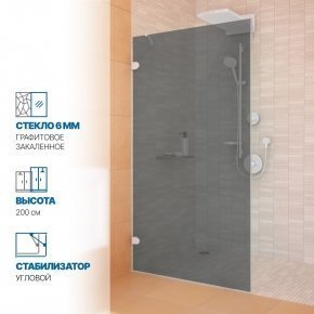 Инфографика 1 LUX DOOR GK-001N белый матовый стекло графитовое толщина 6_0