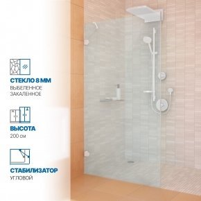 Инфографика 1 LUX DOOR GK-001N белый матовый стекло выбеленное толщина 8_0