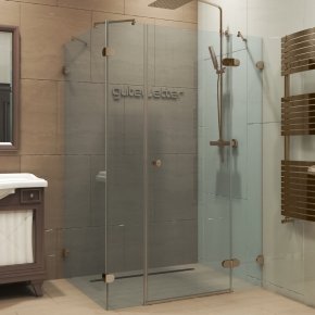 LUX RECTAN GK-004B1 бронзовый стекло выбеленное правое открывание двери