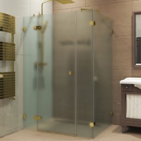 LUX RECTAN GK-004B1 золотой металлик стекло матовое левое открывание двери