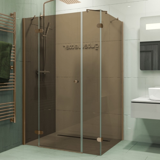 LUX RECTAN GK-104B1 бронзовый стекло бронзовое левое открывание двери