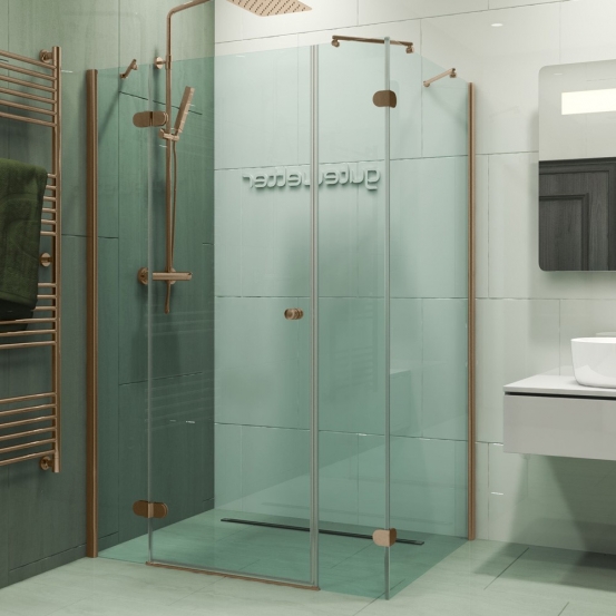 LUX RECTAN GK-104B1 бронзовый стекло бесцветное левое открывание двери