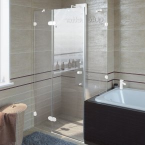 LUX SQUARE GK-003V белый матовый стекло выбеленное левое открывание двери