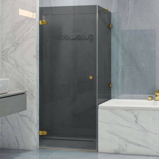 LUX SQUARE GK-002V-2511 золотой гальванический стекло графитовое левое открывание двери