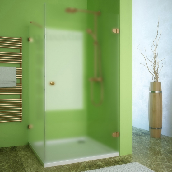 LUX SQUARE GK-001 золотой гальванический стекло матовое правое открывание двери