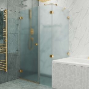 LUX SQUARE GK-003AV золотой гальванический стекло матовое левое открывание двери