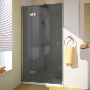 LUX DOOR GK-102 бронзовый стекло графитовое матовое левое открывание двери