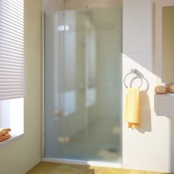 LUX DOOR GK-102 хром матовый стекло матовое левое открывание двери