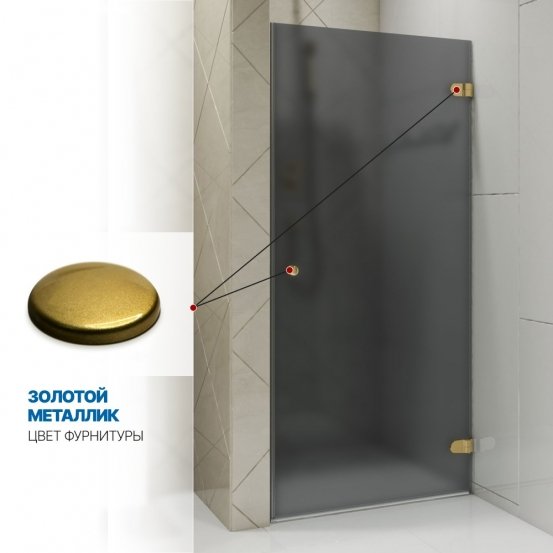 Инфографика 4 LUX DOOR GK-001 золотой металлик стекло графитовое матовое толщина 0_8 правое открывание двери