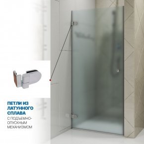 Инфографика 3 LUX DOOR GK-001 хром блестящий стекло матовое толщина 0_8 левое открывание двери