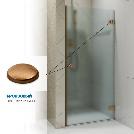 Инфографика 4 LUX DOOR GK-001 бронзовый стекло матовое толщина 0_8 правое открывание двери