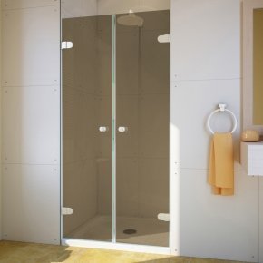 LUX DOOR GK-002 белый матовый стекло бронзовое