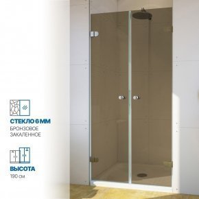 Инфографика 1 LUX DOOR GK-002 хром блестящий стекло бронзовое толщина 0_6