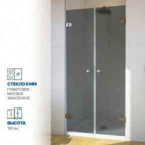 Инфографика 1 LUX DOOR GK-002 хром блестящий стекло графитовое матовое толщина 0_6