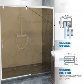 Инфографика 4 SLIDE DOOR GK-862 белый матовый стекло бронзовое