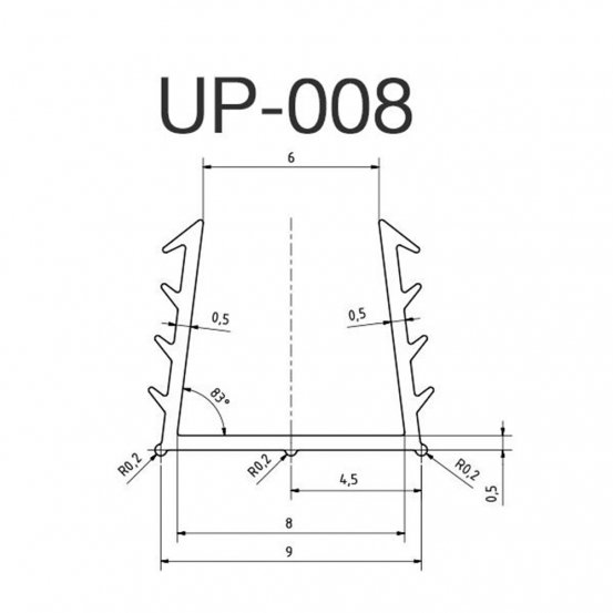 Уплотнитель PVC UP-008