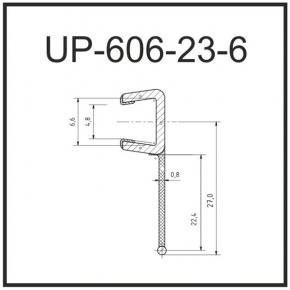 Уплотнитель для душевых ограждений UP606-23-6