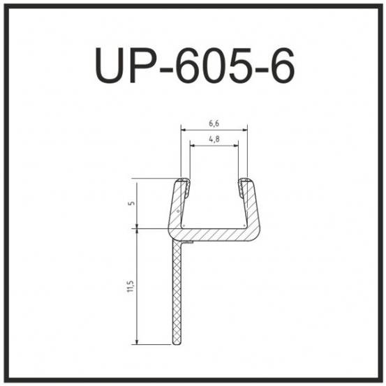 Уплотнитель для душевых ограждений UP605-6