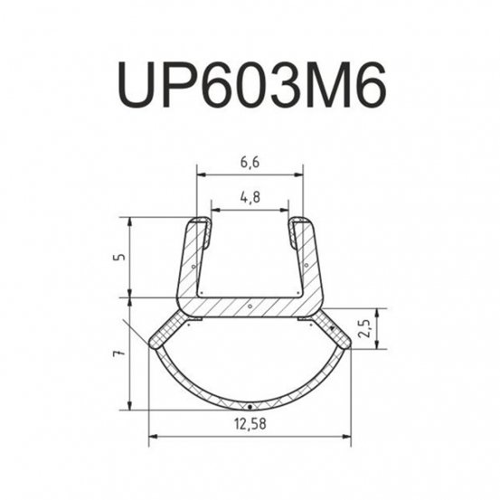 Уплотнитель PVC UP603-M6