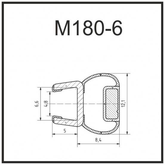 Уплотнитель для душевых ограждений M180-6