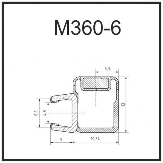 Уплотнитель для душевых ограждений M360-6