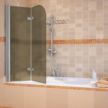 LUX PEARL GV-102 хром матовый стекло бронзовое матовое левое открывание двери