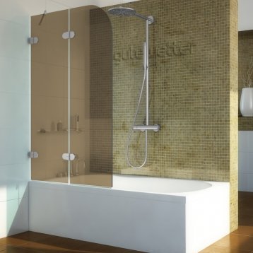 LUX PEARL GV-002A хром матовый стекло бронзовое левое открывание двери